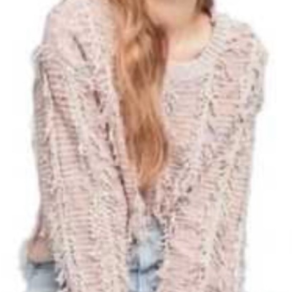 Anthropologie Sweaters - Anthropologie Raga Textured Blush Knit Sweater Sz-Medium